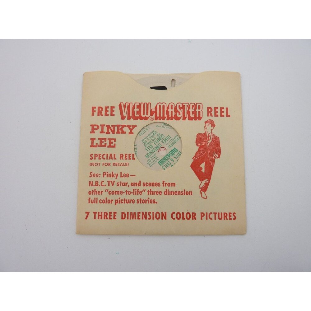 Pinky Lee View Master Reel dr8 girls and boys special sample reel w/booklet